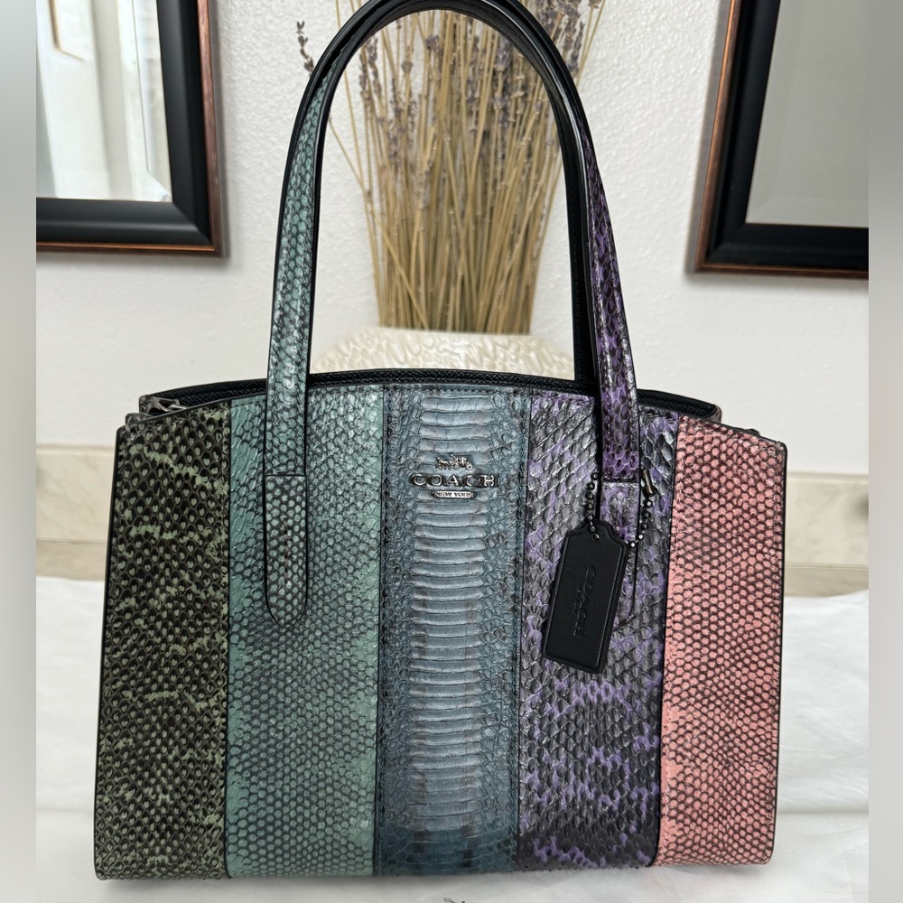 Coach Charlie Carryall in Multicolor Snakeskin